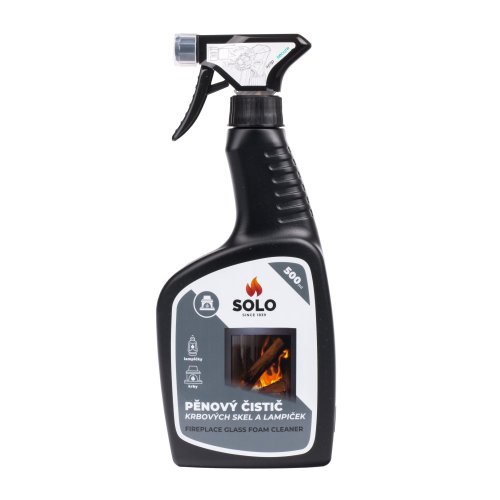 SOLO  Pěnový čistič krbových skel a lampiček 500ml
