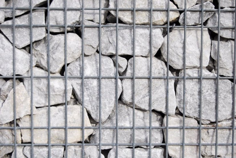 Gabion koš plněný - Oblačně bílá 150x50x50