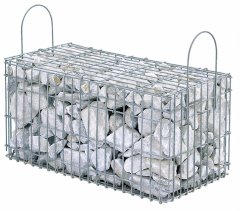 Gabion koš plněný - Oblačně bílá 100x50x50