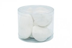 Mramorový oblázek, Sivec bílý 40-90 mm, dóza 1,5 l (cca 2kg)