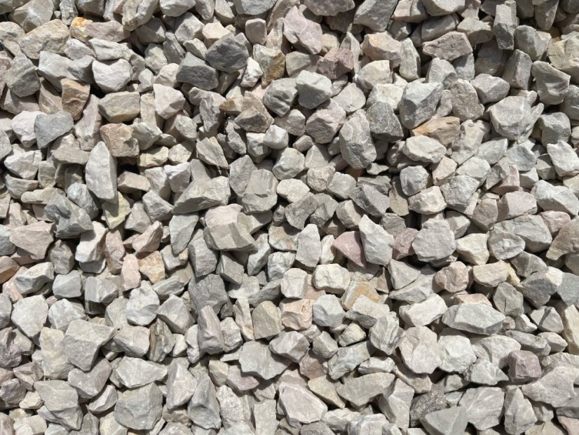 Mramorová drť, Růžovošedá, 25kg, více frakcí - Frakce: 3-5 mm