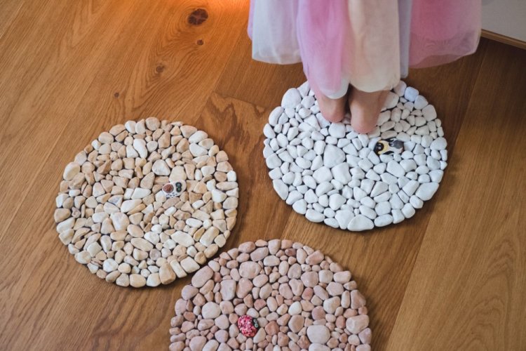 Masážní kamenná deska  - dětská sada 3ks, kruh průměr 27 cm
