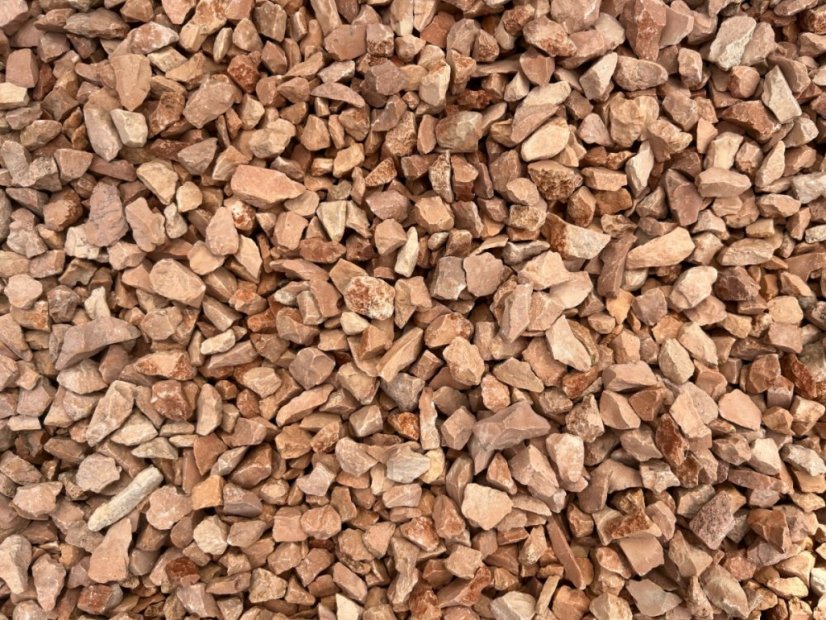 Mramorová drť, veronská červená, více frakcí - Frakce: 9-12 mm, 25 Kg