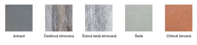 Betonová dlažba kostka Grado, žulová šedá stínovaná, 7,8 x 7,8 x 8 cm