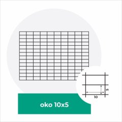 Gabionový sítě s oky 10x5 cm, více rozměrů