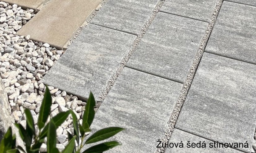 Betonová dlažba Linea verde VG4|žulová šedá stínovaná, 40x30x8 cm, více barev