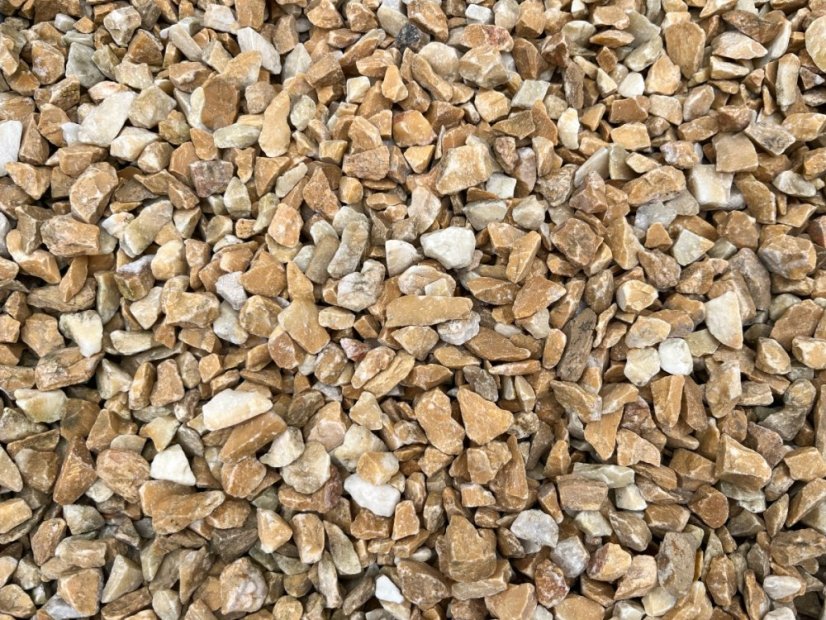 Mramorová drť, Sienská žluť, více frakcí - Frakce: 22-32 mm, 25 Kg