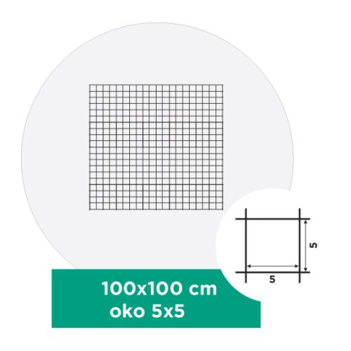 Gabionové sítě s oky 5x5 cm, více rozměrů - Rozměry sítě: 100x100
