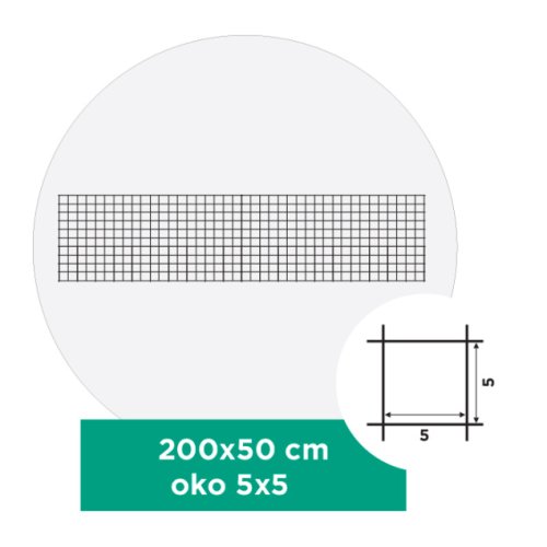 Gabionové sítě s oky 5x5 cm, více rozměrů - Rozměry sítě: 200x50