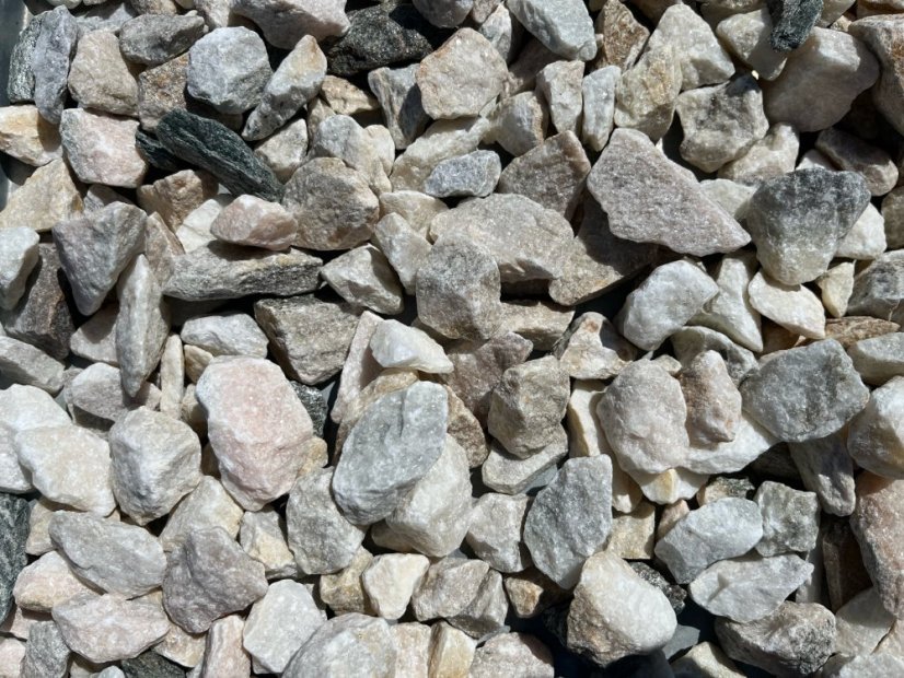 Mramorová drť, Růžovo-bílá, 1500kg (bag), více frakcí