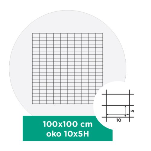 Gabionový sítě s oky 10x5 cm, více rozměrů - Rozměry sítě: 100x100